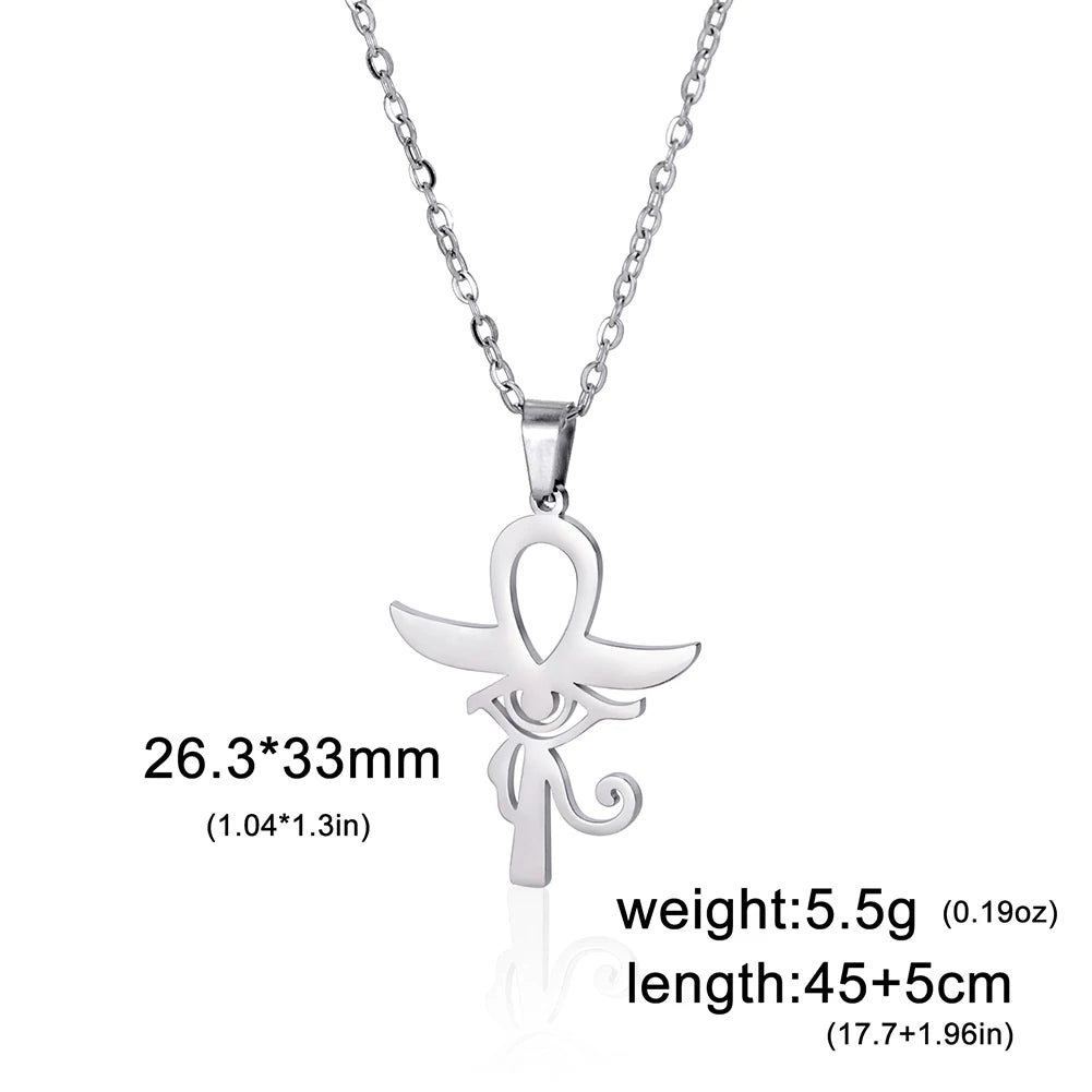 Lucktune Ankh Cross Egyptian Amulet Necklace Stainless Steel Key of Life Symbol Crucifix Pendant Necklace Women Religion Jewelry - Buy Gifts 4 You by NX3