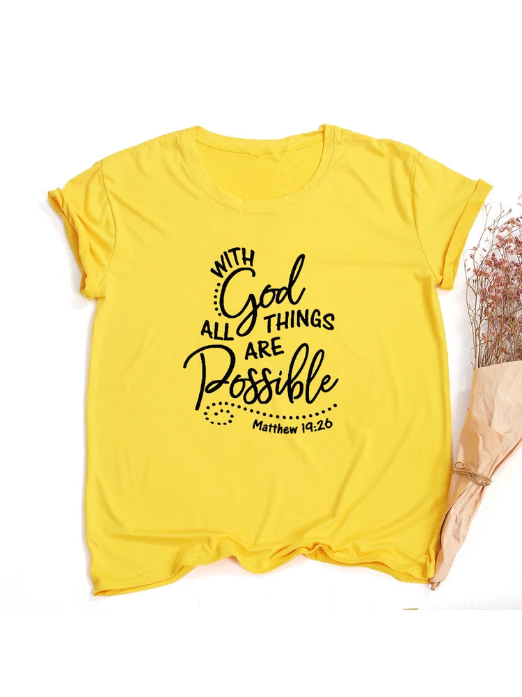 With God All Things Are Possible T Shirt - Buy Gifts 4 You by NX3