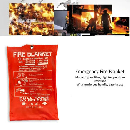 Fire Blanket 1M Fire Flame Retardant Emergency Survival Fire Shelter Escape Blanket Emergency Fire Blanket Fire Extinguisher - Buy Gifts 4 You by NX3