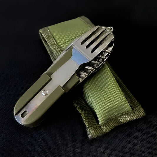 Multi-functional Outdoor Stainless Steel Foldable Fork Spoon Knife - Buy Gifts 4 You by NX3