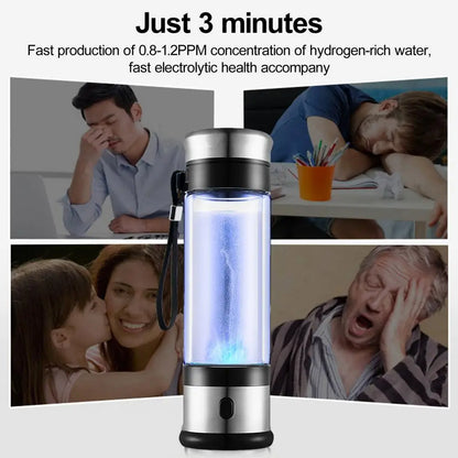 Hydrogen Water Generator Bottle Portable Health Boosting Ionizer With Water Cup For Outdoor - Buy Gifts 4 You by NX3