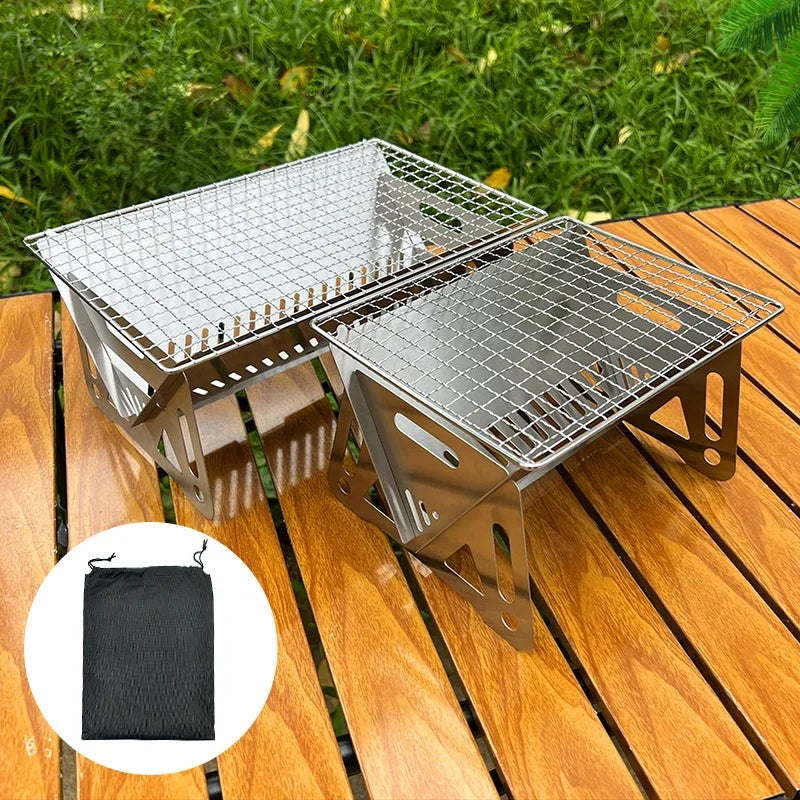 Backpacking Barbeque Cooking Stove Outdoor Camping Wood Burning Stove with Grill Plate - Buy Gifts 4 You by NX3