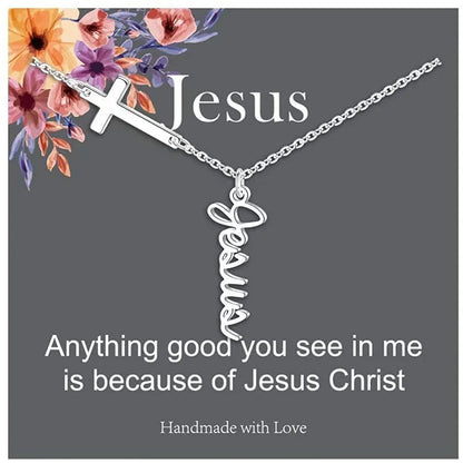 Cross Pendant Silver Color Chain Religious Gift - Buy Gifts 4 You by NX3