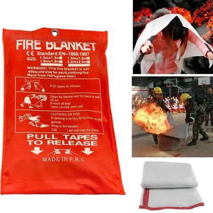 Fire Blanket 1M Fire Flame Retardant Emergency Survival Fire Shelter Escape Blanket Emergency Fire Blanket Fire Extinguisher - Buy Gifts 4 You by NX3