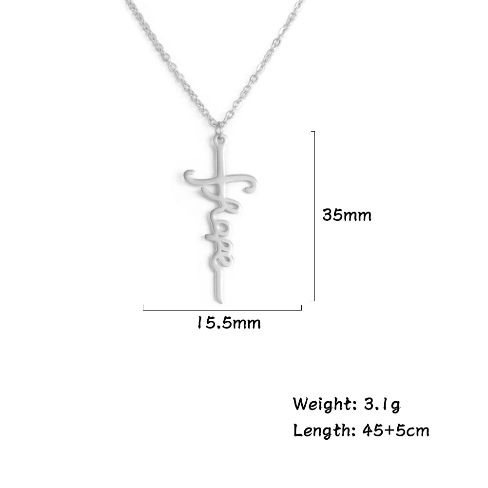 My Shape Jesus Cross Necklaces for Women Men Stainless Steel Pendant Necklace Choker Religious Christian Jewelry Christmas Gift - Buy Gifts 4 You by NX3