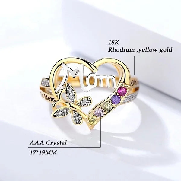 Delysia King Fashion Heart Shaped Love Mom Ring Size 6-10 - Buy Gifts 4 You by NX3