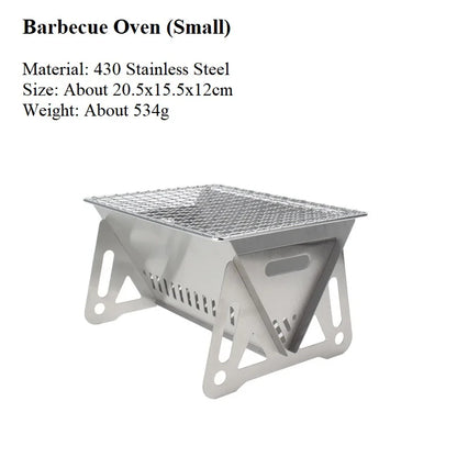 Backpacking Barbeque Cooking Stove Outdoor Camping Wood Burning Stove with Grill Plate - Buy Gifts 4 You by NX3