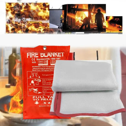 Fire Blanket 1M Fire Flame Retardant Emergency Survival Fire Shelter Escape Blanket Emergency Fire Blanket Fire Extinguisher - Buy Gifts 4 You by NX3