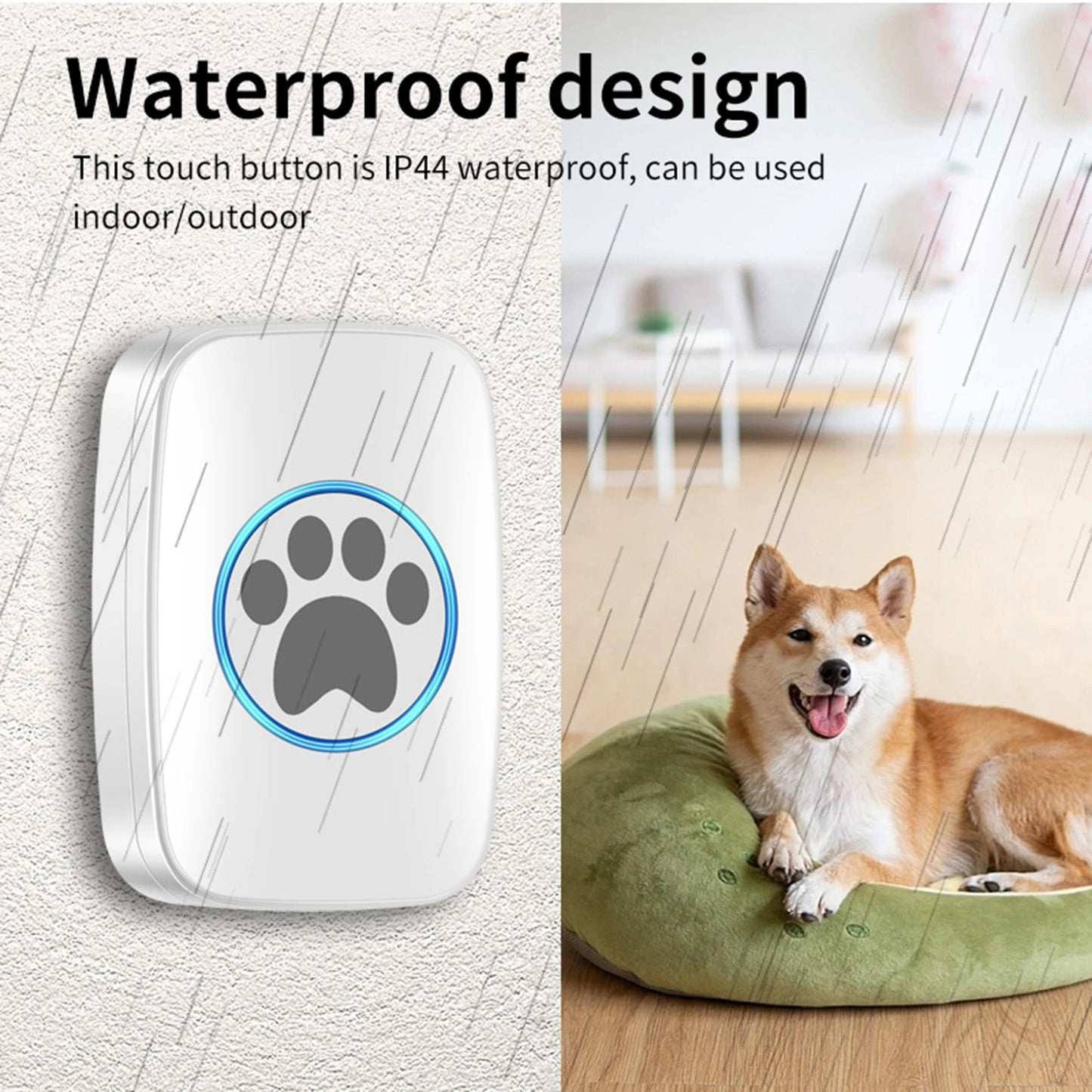 Wireless Dog Door Bell with 60 Melodies Waterproof Multipurpose Dog Bell for Communication Go Outside Pet Potty Training - Buy Gifts 4 You by NX3