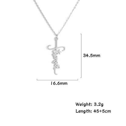 My Shape Jesus Cross Necklaces for Women Men Stainless Steel Pendant Necklace Choker Religious Christian Jewelry Christmas Gift - Buy Gifts 4 You by NX3