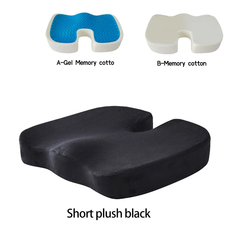 Gel Memory Foam U-shaped Seat Cushion for Long Sitting Back & Tailbone Pain Relief Gel Cushion Pad - Buy Gifts 4 You by NX3