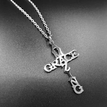 God Is Good, Faith, OR Fmazing Grace Cross Shape Pendant Necklaces - Buy Gifts 4 You by NX3