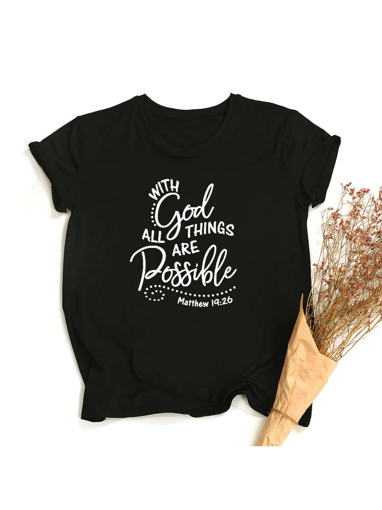 With God All Things Are Possible T Shirt - Buy Gifts 4 You by NX3