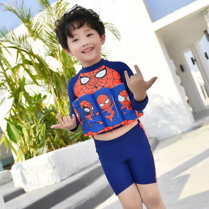 Split Swimsuit Boys and Girls Cartoon Buoyancy Swimsuit Swimsuit Children Girl Summer Vacation Beachwear Traje De Baño Dividido