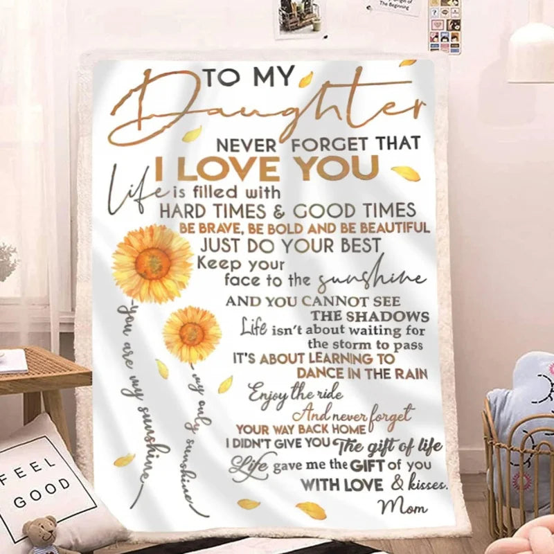 To My Daughter from Mom Sunflower Blankets - Buy Gifts 4 You by NX3