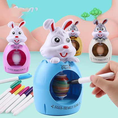 Easter Egg Diy Graffiti Electric Rotating Machine With Lights Music Painter Rabbit Egg Painting Machine - Buy Gifts 4 You by NX3