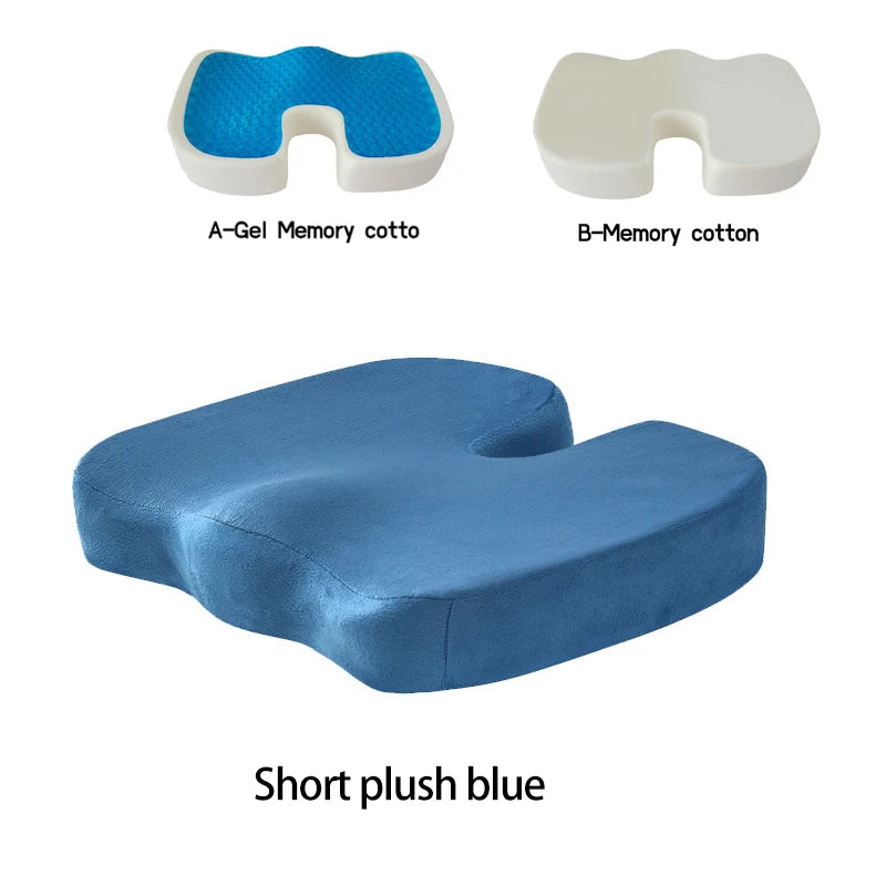 Gel Memory Foam U-shaped Seat Cushion for Long Sitting Back & Tailbone Pain Relief Gel Cushion Pad - Buy Gifts 4 You by NX3