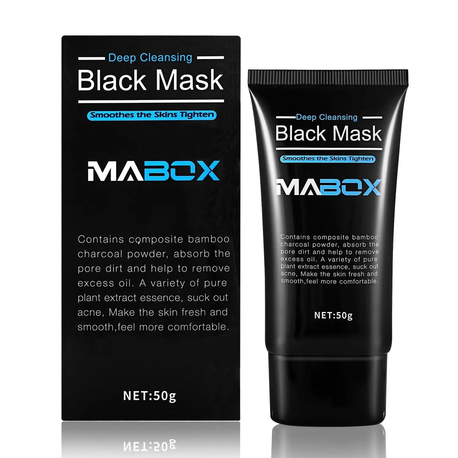 Mabox Deep Clean Blackhead Removal Mask Bamboo Charcoal Black Mask Deep Cleansing Peel Off Mask Pores Acne Treatment Oil-control - Buy Gifts 4 You by NX3