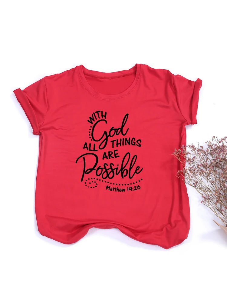 With God All Things Are Possible T Shirt - Buy Gifts 4 You by NX3