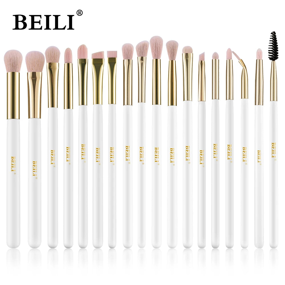 BEILI White Gold Makeup Brushes Professional Foundation Eyeshadow Powder High Quality Pink Synthetic Brush Set кисти для макияжа - Buy Gifts 4 You by NX3