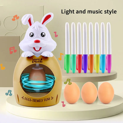 Easter Egg Diy Graffiti Electric Rotating Machine With Lights Music Painter Rabbit Egg Painting Machine - Buy Gifts 4 You by NX3