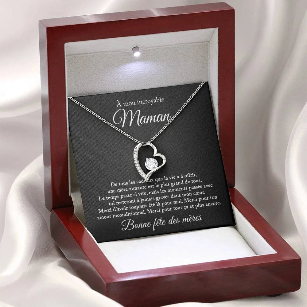 French To My Amazing Mom Gift Heart Chain Necklace Trendy Women Girl Pendant Necklaces 2023 Fashion Jewelry With Box - Buy Gifts 4 You by NX3