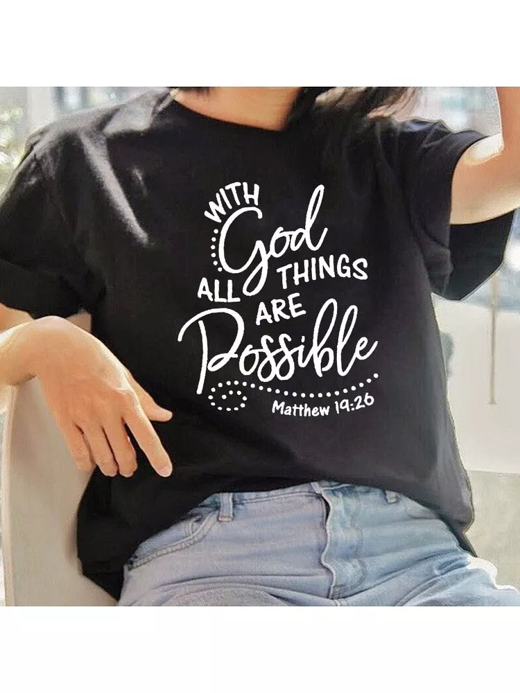 With God All Things Are Possible T Shirt - Buy Gifts 4 You by NX3