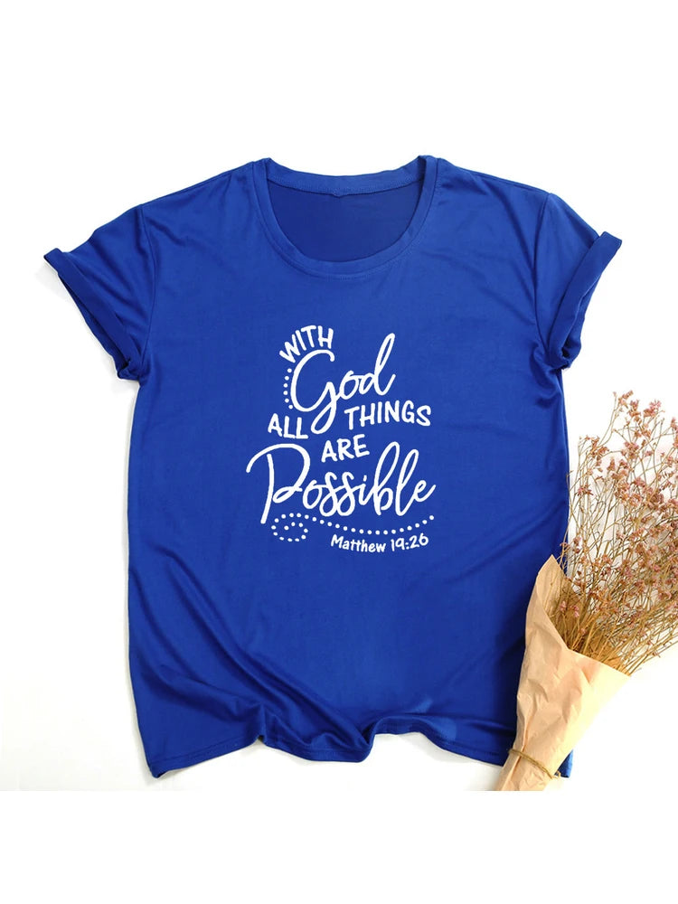 With God All Things Are Possible T Shirt - Buy Gifts 4 You by NX3