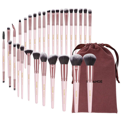 MAANGE 30pcs Professional Makeup Brush Set Foundation Concealers Eye Shadows Powder Blush Blending Brushes Beauty Tools with Bag - Buy Gifts 4 You by NX3