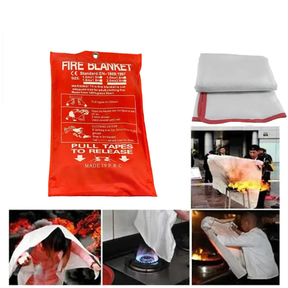 Fire Blanket 1M Fire Flame Retardant Emergency Survival Fire Shelter Escape Blanket Emergency Fire Blanket Fire Extinguisher - Buy Gifts 4 You by NX3