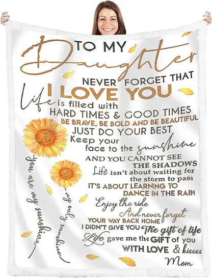 To My Daughter from Mom Sunflower Blankets - Buy Gifts 4 You by NX3