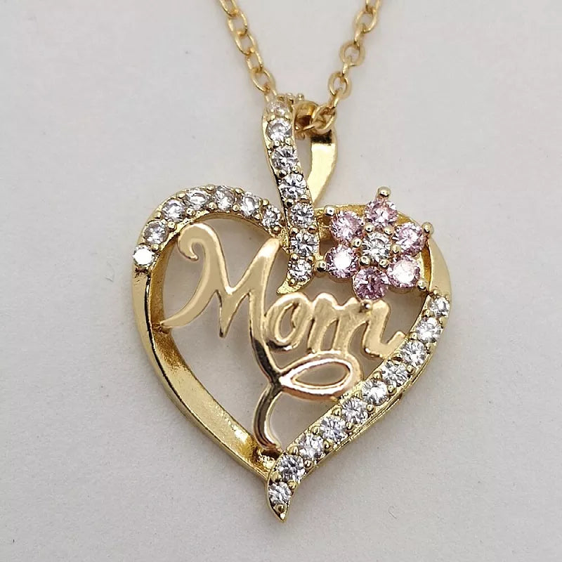 Fashion love letter MOM flower necklace represents you are my heart flower pendant quality charm gift - Buy Gifts 4 You by NX3