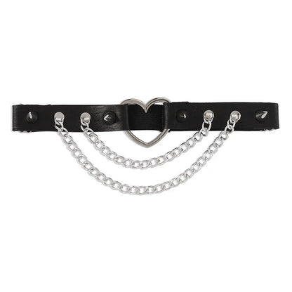 Garter Belt Leg Chain Leather Elastic For Goth Heart - Buy Gifts 4 You by NX3