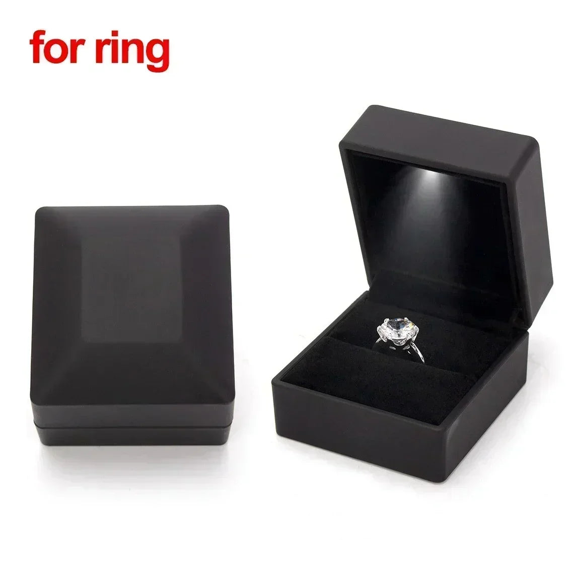 LED Light Jewelry Box For Ring Necklace Luxury Velvet Storage Cases - Buy Gifts 4 You by NX3