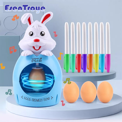 Easter Egg Diy Graffiti Electric Rotating Machine With Lights Music Painter Rabbit Egg Painting Machine - Buy Gifts 4 You by NX3