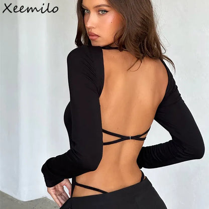 Backless Long Sleeve Bodysuits - Buy Gifts 4 You by NX3