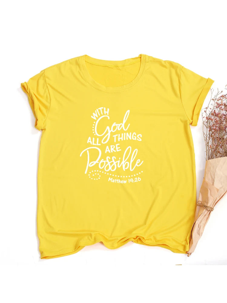 With God All Things Are Possible T Shirt - Buy Gifts 4 You by NX3