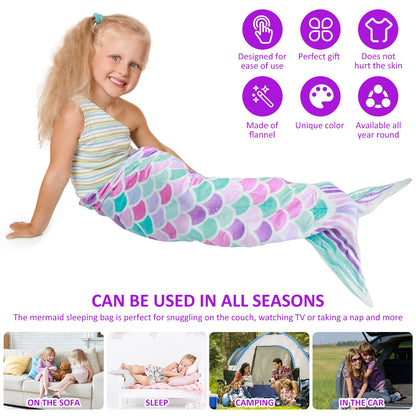 Mermaid Tail Blanket for Kids - Buy Gifts 4 You by NX3