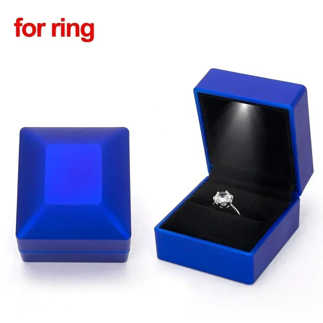 LED Light Jewelry Box For Ring Necklace Luxury Velvet Storage Cases - Buy Gifts 4 You by NX3