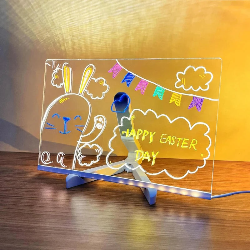 Led Note Board with Colors, Letter Light Up Dry Erase Board with Stand - Buy Gifts 4 You by NX3