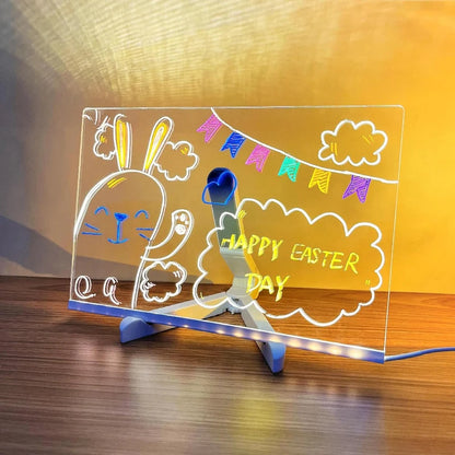 Led Note Board with Colors, Letter Light Up Dry Erase Board with Stand - Buy Gifts 4 You by NX3