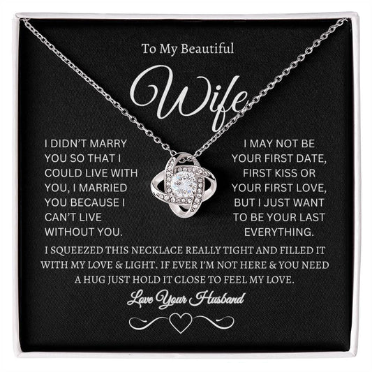 TO MY BEAUTIFUL WIFE LOVE KNOT NECKLACE 2024