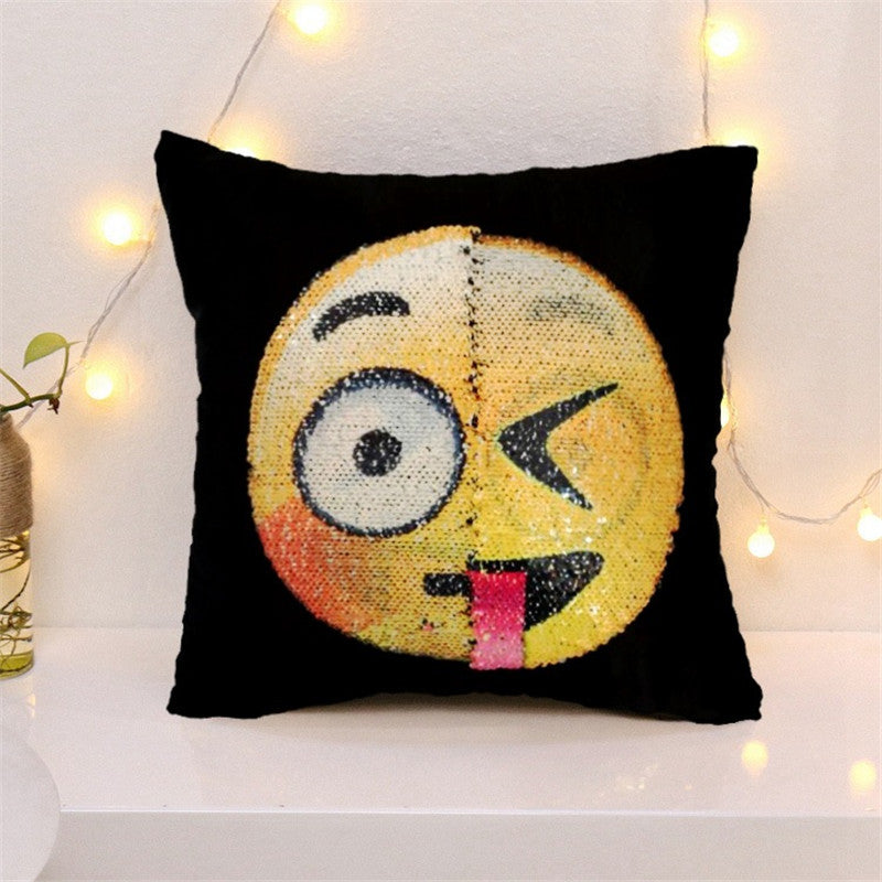 SEQUIN FACE CHANGING EMOJI PILLOW CASE - Buy Gifts 4 You by NX3